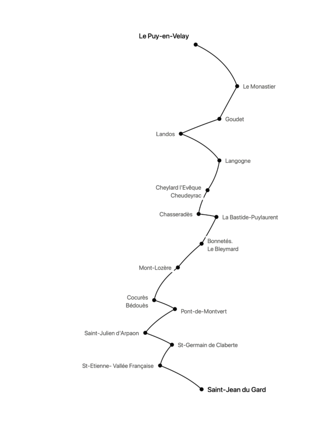 Parcours du Chemin de Stevenson en version zen avec des étapes allégées